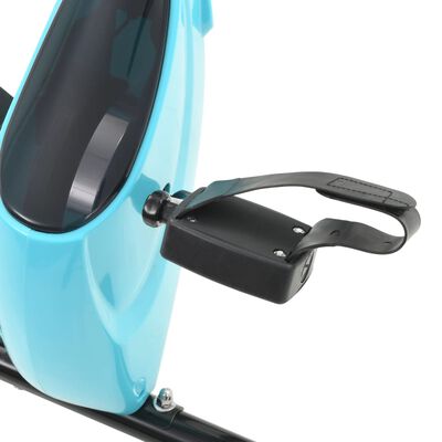 vidaXL Vélo d'appartement magnétique avec mesure du pouls Noir et bleu