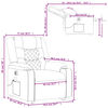 vidaXL Fauteuil inclinable de massage &eacute;lectrique Gris clair Tissu