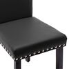 vidaXL Chaises &agrave; manger lot de 2 noir PVC