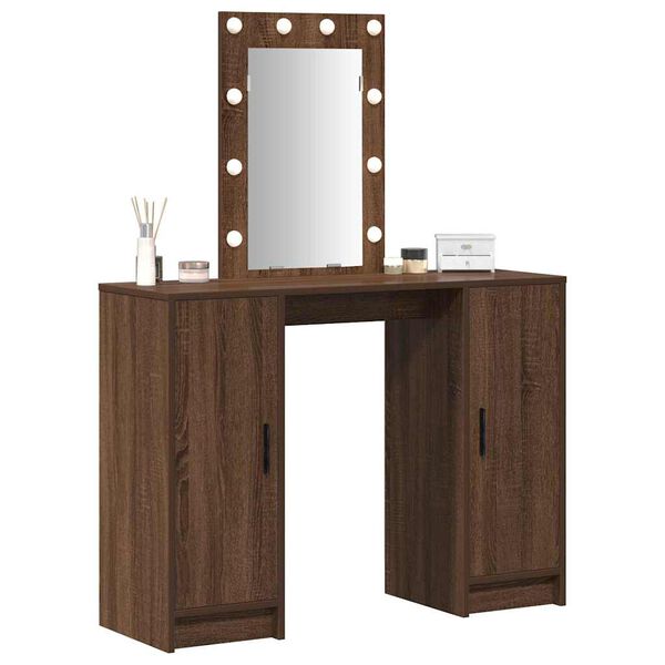 vidaXL Table de Toilette Marron 102 x 33 x 135 cm Bois d'ing&eacute;nierie