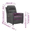 vidaXL Fauteuil de massage Gris clair Tissu