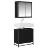 vidaXL Ensemble de mobilier de salle de bain 2 pcs Ch&ecirc;ne noir