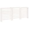vidaXL Cache-radiateur Blanc 210x21x85 cm Bois massif de pin