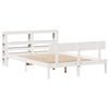 vidaXL Cadre de lit sans matelas blanc 135x190 cm bois de pin massif