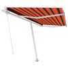 vidaXL Auvent manuel r&eacute;tractable sur pied 400x350 cm Orange et marron