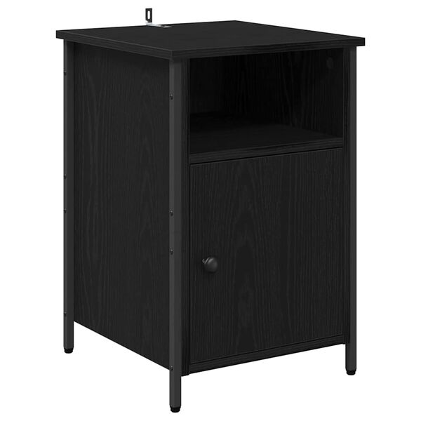 vidaXL Cabinet de chevet Ch&ecirc;ne noir 40 x 42 x 60 cm Bois d'ing&eacute;nierie
