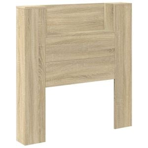 vidaXL T&ecirc;te de lit de rangement avec LED Ch&ecirc;ne Sonoma