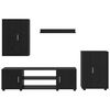 vidaXL Ensemble meuble TV 4 pcs Chêne noir Bois d'ingénierie