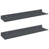 vidaXL &Eacute;tag&egrave;re flottante 2 pcs Anthracite 40 x 8,5 x 2,5 cm Acier