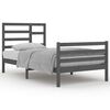 vidaXL Cadre de lit sans matelas gris bois massif 100x200 cm