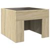 vidaXL Table de chevet avec LED infini ch&ecirc;ne sonoma 40x40x30 cm