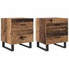 vidaXL Cabinet de chevet 2 pc Bois ancien et noir 40 x 35 x 47,5 cm