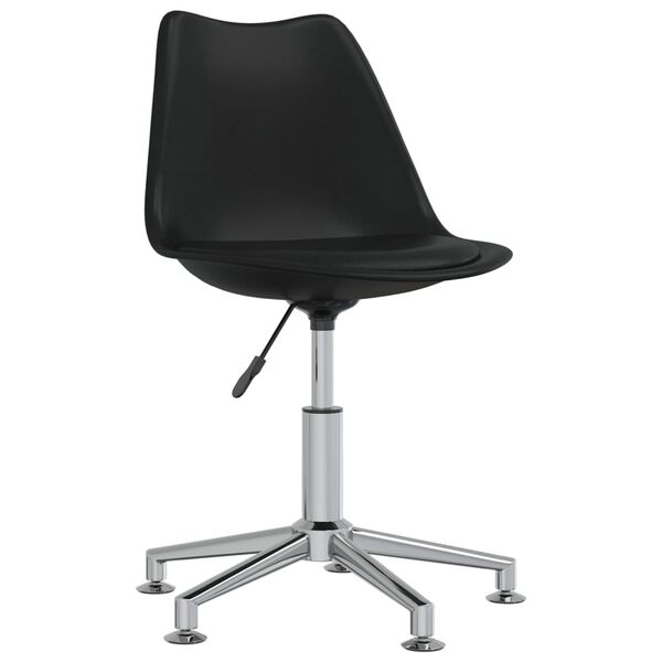 vidaXL Chaises pivotantes &agrave; manger lot de 6 noir similicuir