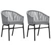 vidaXL Chaises de jardin lot de 2 Anthracite Rotin PE