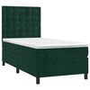 vidaXL Sommier &agrave; lattes de lit avec matelas Vert fonc&eacute; 90x200 cm