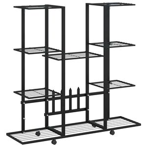 vidaXL Jardini&egrave;re avec roues 94,5x24,5x91,5 cm Noir Fer