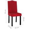vidaXL Chaises &agrave; manger lot de 6 rouge bordeaux velours
