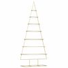 vidaXL Arbre de Noël en métal Doré 210 cm Acier peint par poudre