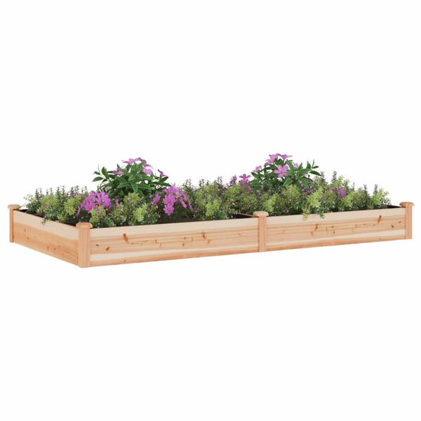 vidaXL Lit surélevé de jardin doublure 240x120x25 cm bois massif sapin