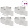 vidaXL Bordure de Pelouse 4 pcs Argent 450 x 0,05 x 15 cm