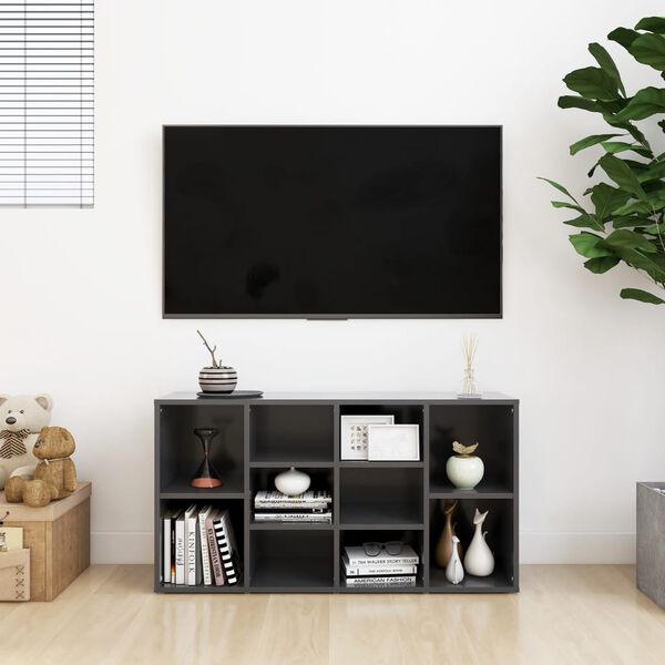 vidaXL Banc &agrave; chaussures Gris 103x30x55 cm Agglom&eacute;r&eacute;