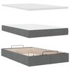 vidaXL Lit ottoman avec matelas gris fonc&eacute; 120x200 cm tissu