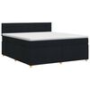 vidaXL Lit boxspring avec matelas Noir 140 x 190 cm Tissu