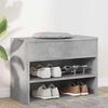 vidaXL Banc &agrave; chaussures Gris b&eacute;ton 60x30x45 cm Bois d&rsquo;ing&eacute;nierie