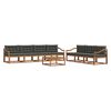 vidaXL Ensemble de canap&eacute;s d'ext&eacute;rieur 8 pc Naturel et Anthracite