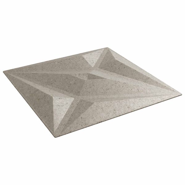 vidaXL Panneaux muraux 12 pcs B&eacute;ton &Eacute;toile 50 x 50 cm Mousse XPS