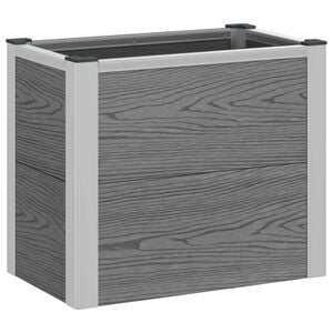 vidaXL Jardini&egrave;re sur&eacute;lev&eacute;e Gris 50 x 30 x 22 cm WPC et Aluminium