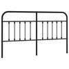 vidaXL T&ecirc;te de lit de remplacement m&eacute;tal noir 160 cm