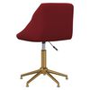 vidaXL Chaises &agrave; manger pivotantes lot de 4 rouge bordeaux velours