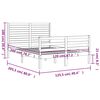 vidaXL Cadre de lit sans matelas blanc 120x200 cm bois massif