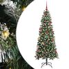 vidaXL Sapin de No&euml;l artificiel Vert 180 cm PVC, plastique et acier