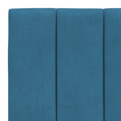 vidaXL Cadre de lit avec tête de lit bleu 80x200 cm velours