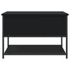 vidaXL Banc de rangement noir 70x42,5x47 cm bois d'ingénierie