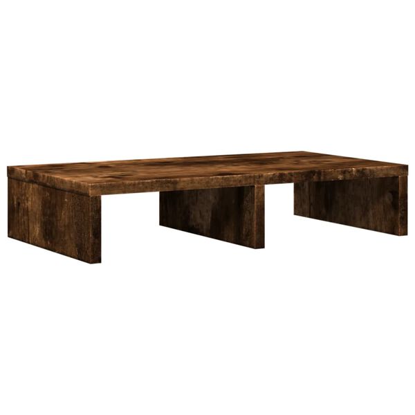 vidaXL Support de moniteur ch&ecirc;ne fum&eacute; 50x27x10 cm bois d'ing&eacute;nierie