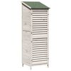 vidaXL Abri de jardin Blanc 59 x 56 x 176 cm Bois de Sapin Massif