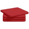 vidaXL Coussins de si&egrave;ge 4 pcs tissu Rouge 40 x 40 x 3 cm