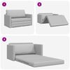 vidaXL Canap&eacute;-Lit 110cm Gris nuage tissu