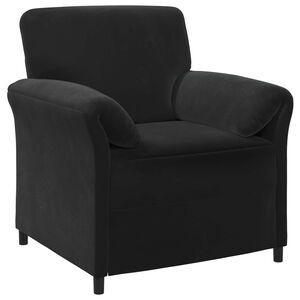 vidaXL Canap&eacute; 1 place Noir 88 x 83 x 95 cm Velours