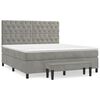 vidaXL Sommier &agrave; lattes de lit et matelas Gris clair 160x200cm Velours
