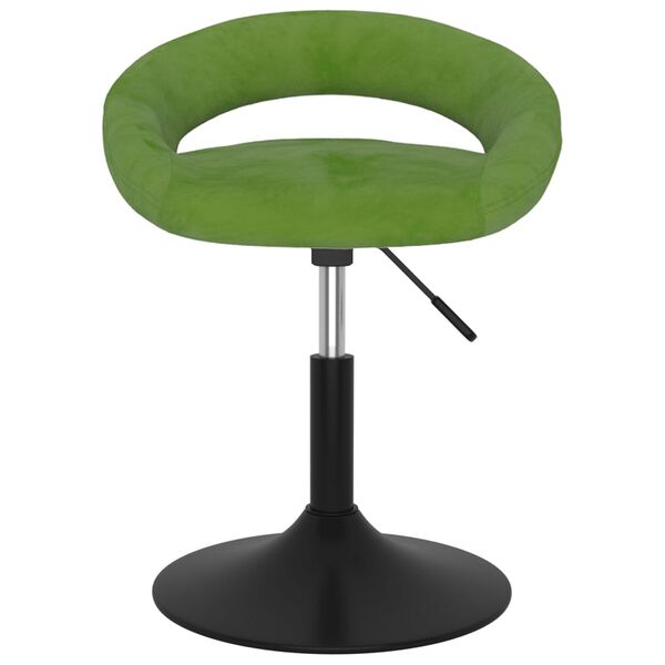 vidaXL Chaises pivotantes &agrave; manger lot de 2 Vert clair Velours