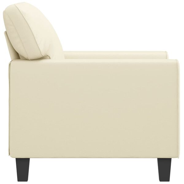 vidaXL Fauteuil Cr&egrave;me 60 cm Similicuir