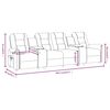 vidaXL Fauteuil inclinable porte-gobelets 4 places Bordeaux Similicuir
