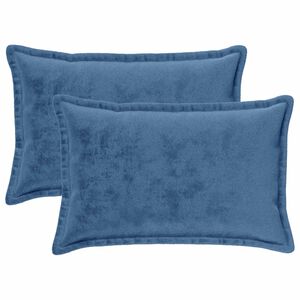 vidaXL Housse de coussin 2 pcs HOUTEN Bleu clair 50 x 80 cm Flanelle