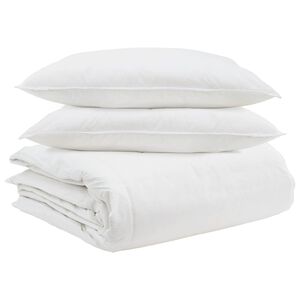 vidaXL Ensemble de Duvet avec oreiller 3 pcs Blanc Plume de canard