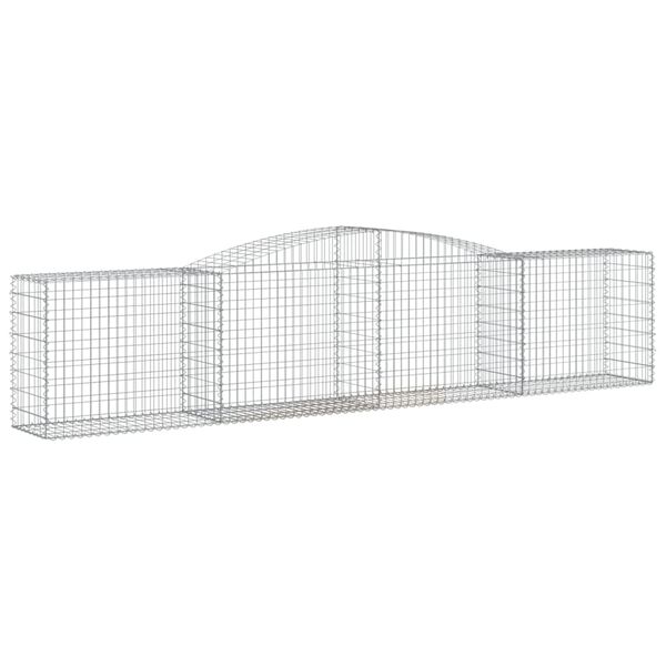 vidaXL Paniers à gabions arqués 6 pcs 400x50x80/100 cm Fer galvanisé