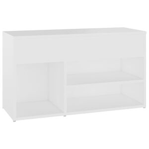 vidaXL Banc &agrave; chaussures Blanc 80x30x45 cm Bois d&rsquo;ing&eacute;nierie